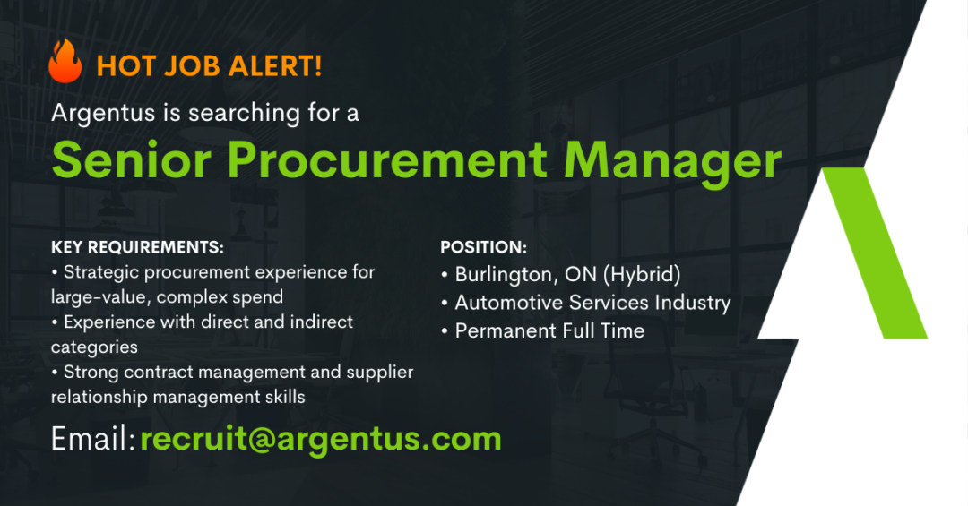 FILLED: Senior Procurement Manager