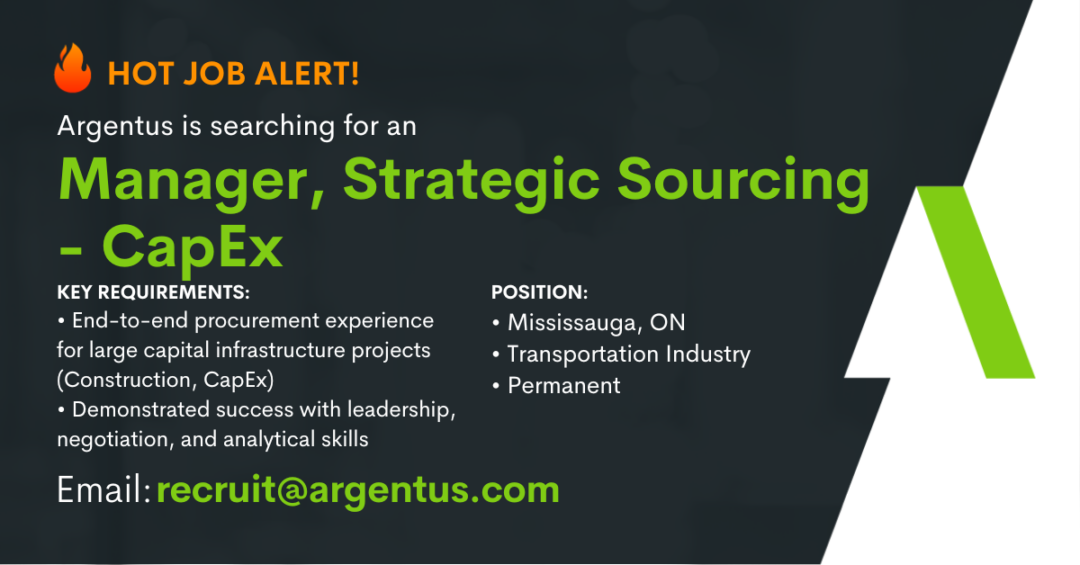 Manager, Strategic Sourcing – CapEx