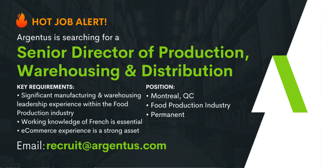 Senior Director of Production, Warehousing & Distribution
