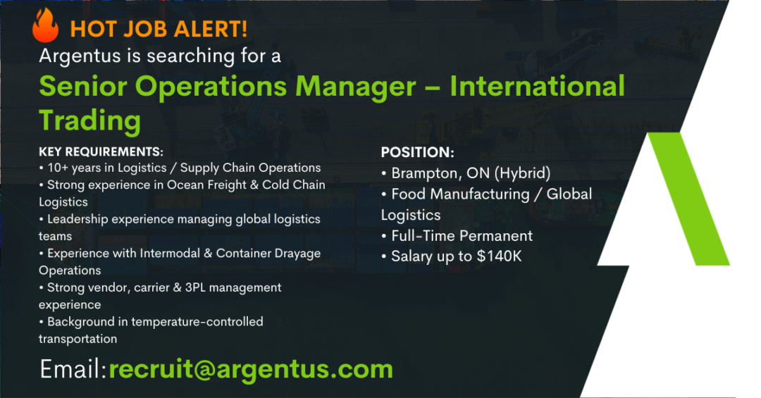 Senior Operations Manager – International Trading